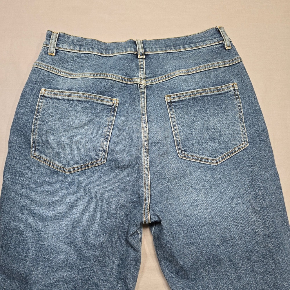 Antonio Melani High Rise Straight Leg Jeans Medium Wash Blue Size 32 / 14 - Picture 4 of 8